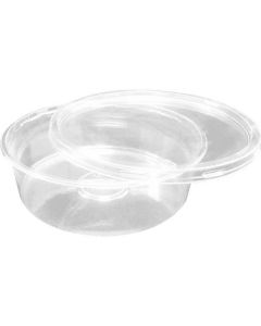 PET General Purpose Round Clear Tub with Lid 240 X  Plastic Box 