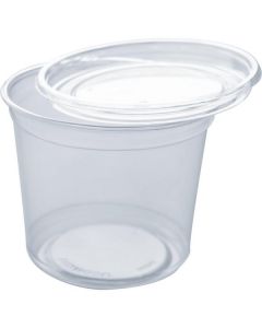 Round Clear Food Container with Lid 500 X  Piece 