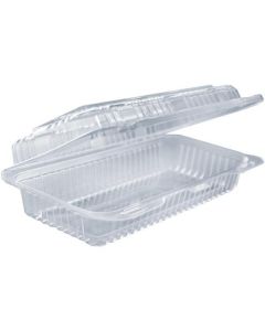 Rectangular Clear Container with Hinged Lid 300 X  Plastic Box 