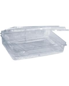 Rectangular Clear Container with Hinged Lid 125 X  Plastic Box 