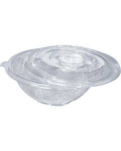 Round Clear Salad Container Bowl with Flat Lid 160 X  Piece 