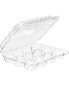 Clear 12 Cavities Muffin Container with Lid 250 X  Piece 