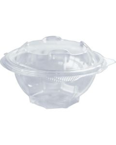 Round Clear Salad Container Bowl with Dome Lid 300 X  Plastic Box 