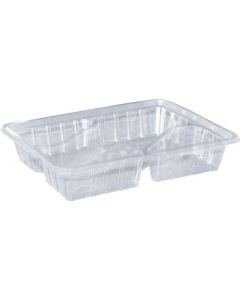 Nacho Clear Tray 3 Compartments with Lid 1000 X  Piece 