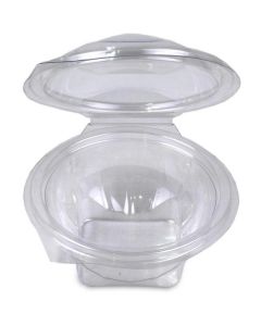 Round Clear Salad Container Bowl with Hinged Dome Lid 300 X  Piece 