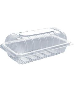 Rectangular Clear Cake Container with Hinged Lid - Large 500 X  Piece 