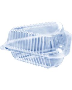 Single Cake Slice Clear Container with Hinged Lid 500 X  Plastic Box 