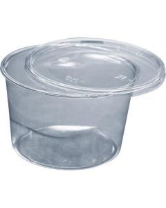 Round Clear Plastic Container PET with Lid 240 X  Plastic Box 