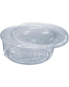 Round Clear Plastic Container PET with Lid 240 X  Plastic Box 