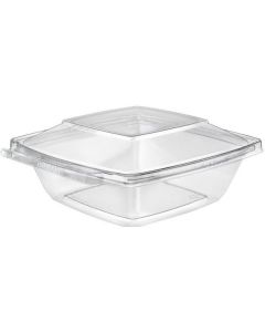 Square Clamshell Tamper Evident Container with Hinged Lid 32 oz 168 X  Plastic Box 