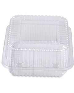 Square Clear Container with Hinged Lid 500 X  Piece 