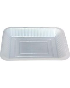 Rectangular Plastic Tray - White 50 X  Tray 