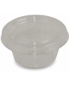 Clear Souffle Portion Cup with Lid 2500 X  Plastic Cup 