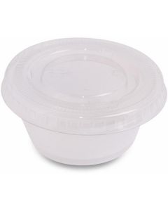 Clear Souffle Portion Cup with Lid 2500 X  Plastic Cup 