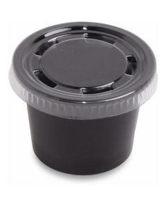 Black Souffle Portion Cup with Lid 5000 X  Piece 