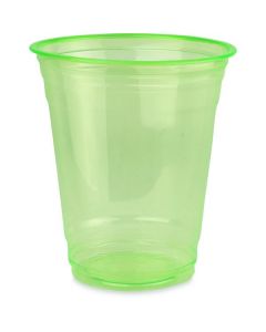 Plastic Cup with Lid PETE - Green 1000 X  Plastic Cup 