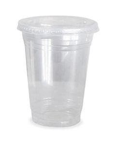 Clear Plastic Cup with Flat Lid 1000 X  Plastic Cup 