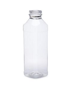 Clear Square Plastic PET Bottle with Lid 126 X  Piece (500 ml)