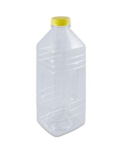 Clear Square Plastic PET Bottle with Lid 104 X  Piece (1.5 liter)