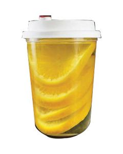 Clear Plastic Cup with Hard PP Lid U-Shape 1000 X  Plastic Cup 