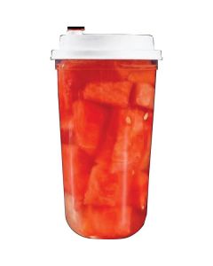 Clear Plastic Cup with Hard PP Lid U-Shape 1000 X  Plastic Cup 