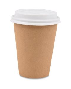 Paper Hot Cup with Lid - Kraft 1000 X  Piece 