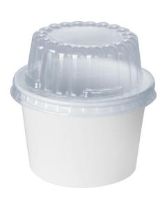 Ice Cream Cup Double Poly with Lid - White 1000 X  Piece 