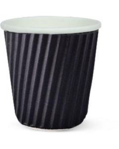 Ripple Wrap Hot Cup with Lid - Black 1000 X  Piece 