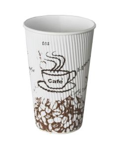 Ripple Wrap Hot Cup with Lid - Cafe 1000 X  Piece 