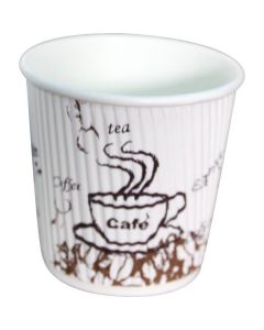 Ripple Wrap Hot Cup with Lid - Cafe 1000 X  Piece 