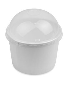 White Paper Food Container with Dome Lid 1000 X  Piece 