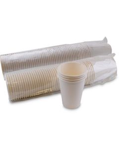 Double Wall Coffee Cup with Lid - White 1000 X  Piece 