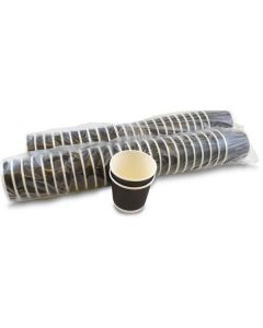 Double Wall Coffee Cup with Lid - Black 2000 X  Piece 