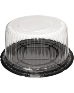 Clear Half Cake Dome with Black Base 10 inch 50 X  Plastic Box 