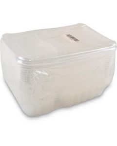 Rectangular 2 Compartment Clear Container With Lid 200 X  Piece 