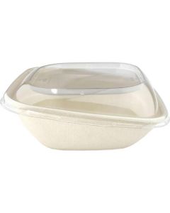 Biodegradable Square Bowl with Slope (L+) 300 X  Piece (750 ml)