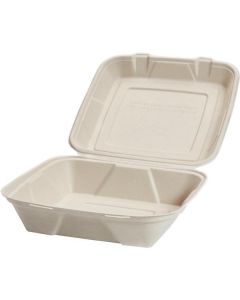 Biodegradable Molded Fiber Clamshell Box 200 X  Piece 