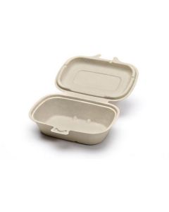 Compostable Oval Hinged Container 300 X  Piece 