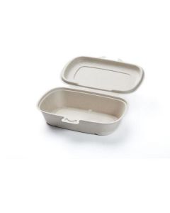 Compostable Oval Hinged Container 300 X  Piece 