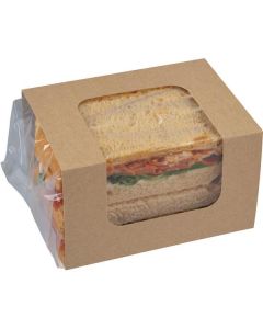 Kraft Square Cut Sandwich Pack Clasp Clip 500 X  Piece 