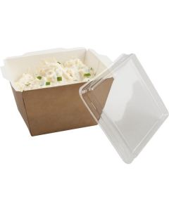 Small Fuzione Kraft Tray with Lid 500 X  Piece 