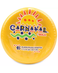 Party Plastic Plate 7 inch - Yellow 36 X  Tray 