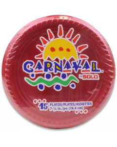Party Plastic Plate 7 inch - Red 36 X  Tray 