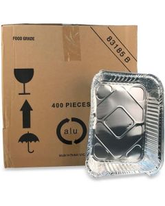 Aluminium Container 83185 B W/Lid 400 X  Piece 