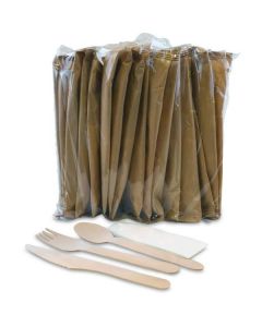 Wooden Cutlery Set 4 X  Piece 