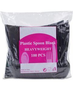 Plastic Spoon HD - Black 1000 X  Piece 