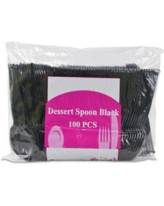 Plastic Spoon Medium HD - Black 1000 X  Piece 