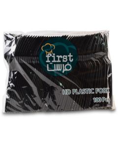 Plastic Fork HD - Black 2000 X  Piece 