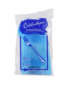 Plastic Fork HD Trans. Blue 1000 X  Piece 