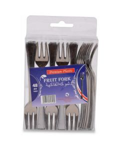 Premium Plastic Mini Fork Metallized S.Steel 2304 X  Piece 